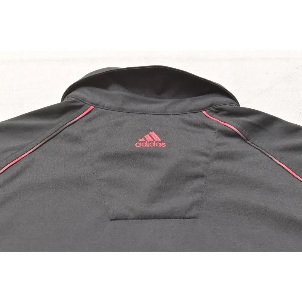 Adidas Golf ClimaCool Polo Shirt Men 2XL Gray Red Piping Raglan Short Sleeve